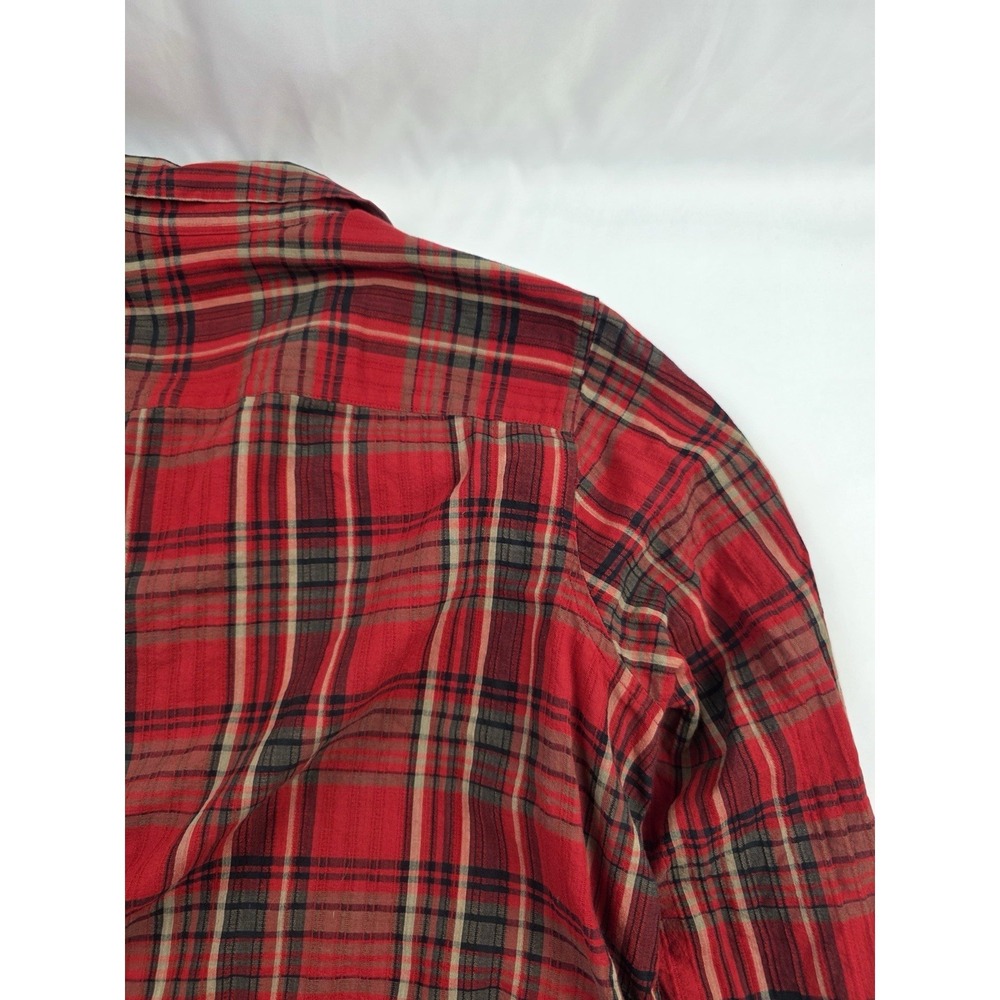 Lauren Ralph Lauren Plaid Shirt Red Cotton Button Up 2X‎ Preppy Classic - Picture 14 of 16